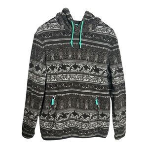 Chubbies Orca Bear Patterned Fleece Hoodie Size XL